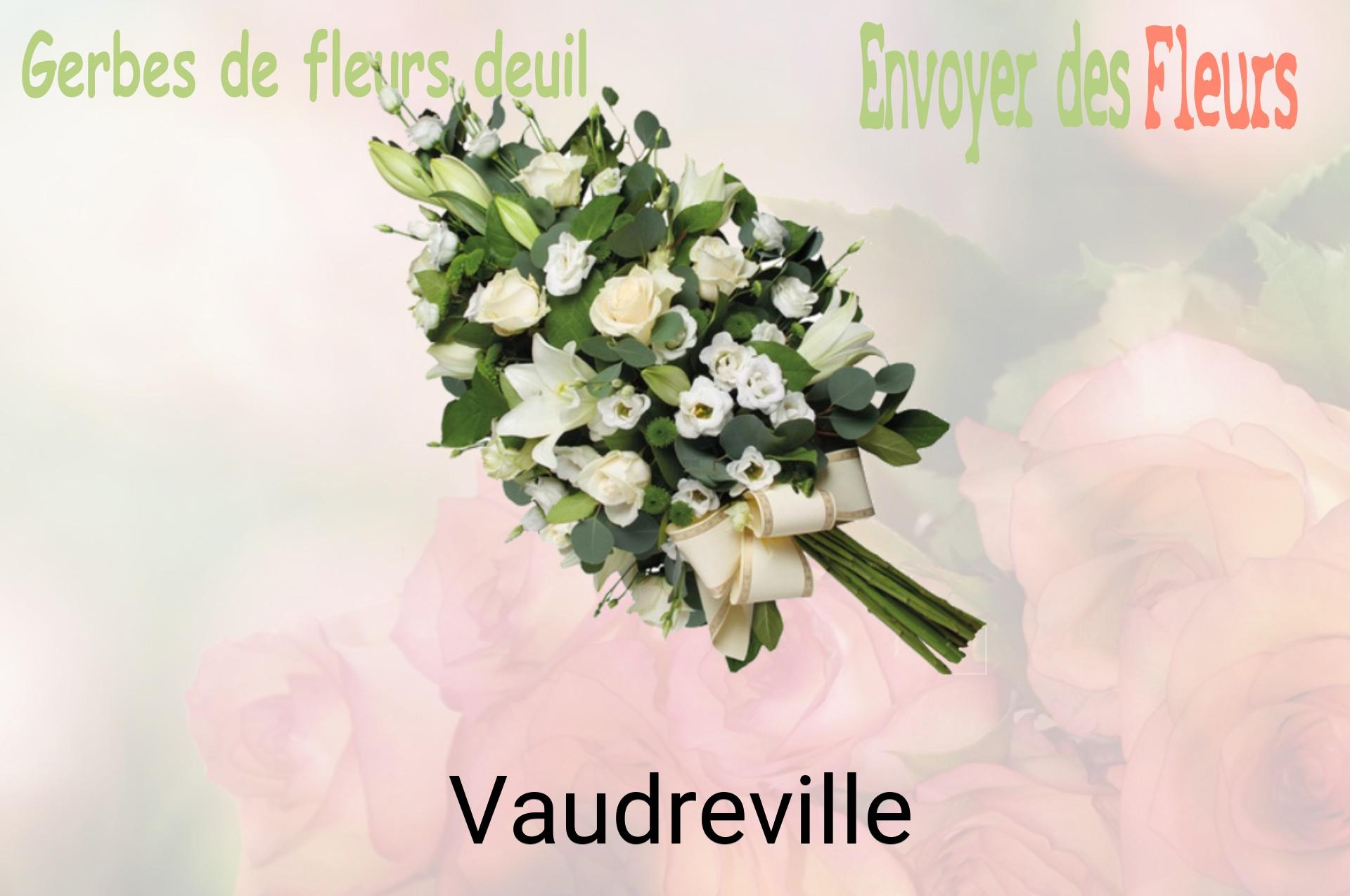 Gerbe de fleurs de deuil livrée à Vaudreville